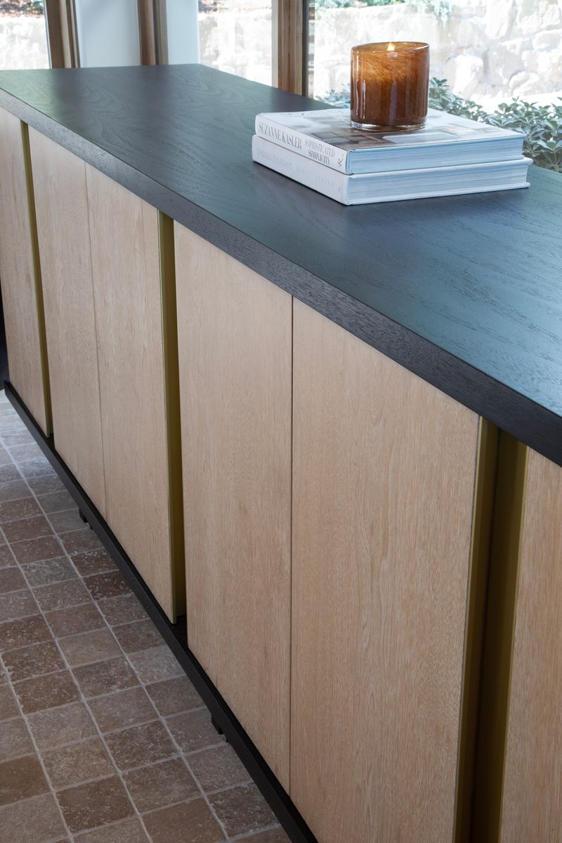 Shown in Jasper Walnut, Shale Walnut, Satin Brass